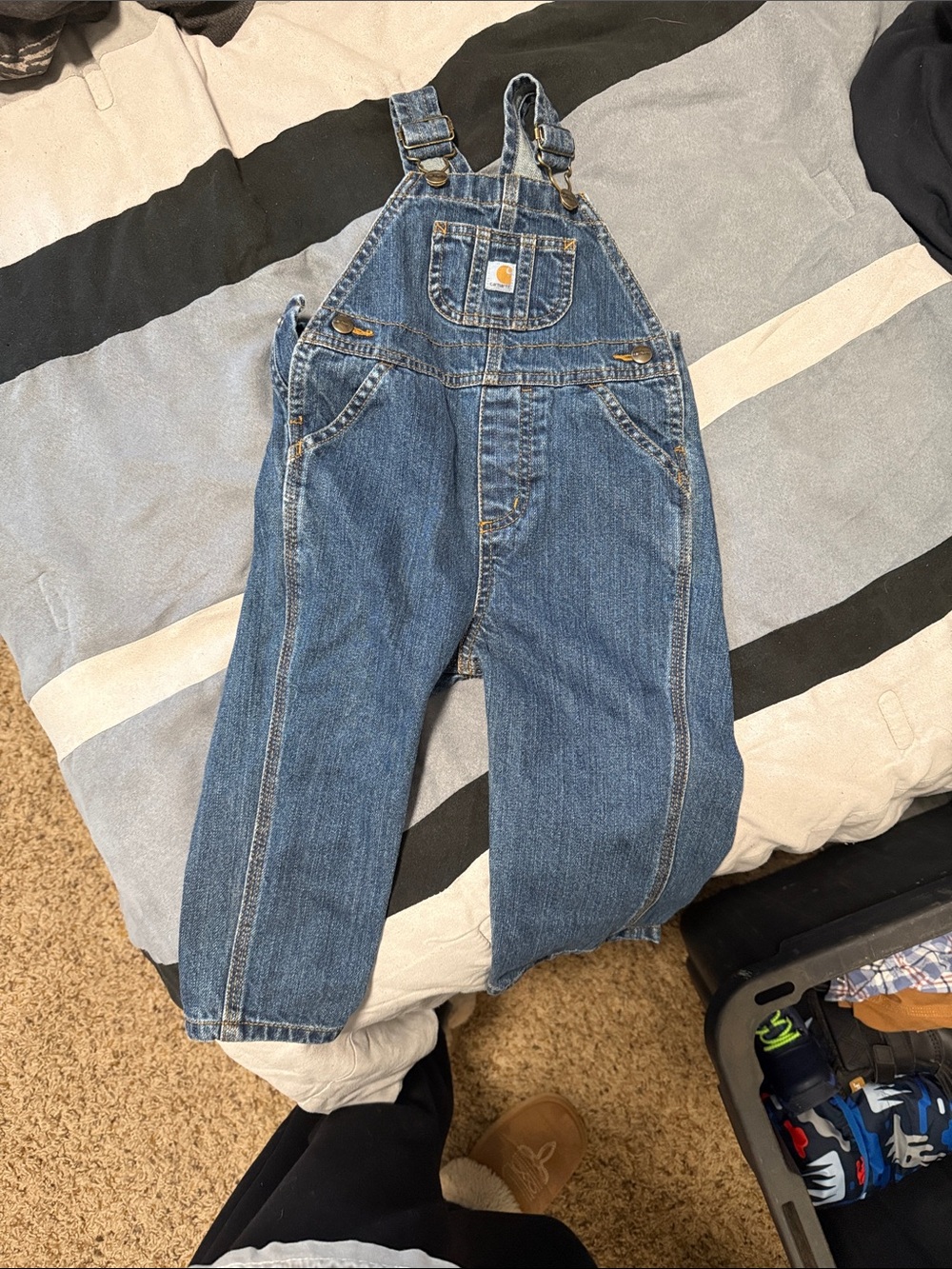 Carhartt Kids Denim Overalls Blue Size 2T